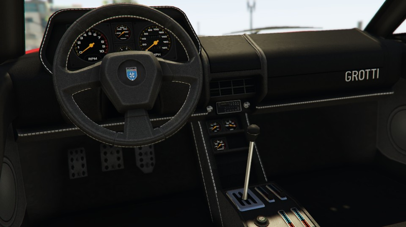 The Grotti Turismo Classic’s interior.